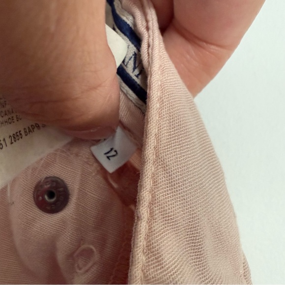 🌿 Armani Collezioni Blush Pink Wide-Leg Pants – Size 12 – Cotton Hemp Blend - Picture 7 of 7